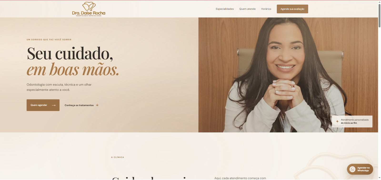 Prévia do site da Dra. Daíse Rocha